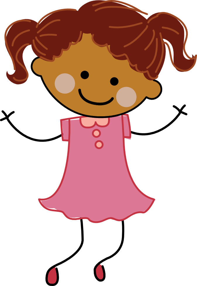 Girl Pink Dress Jumping