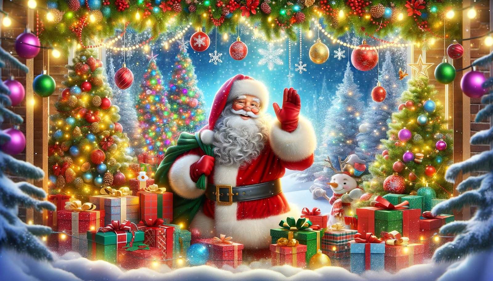 Festive Spirits are high at Rowans Day Nursery Christmas Holiday Club - the image shows Santa getting ready