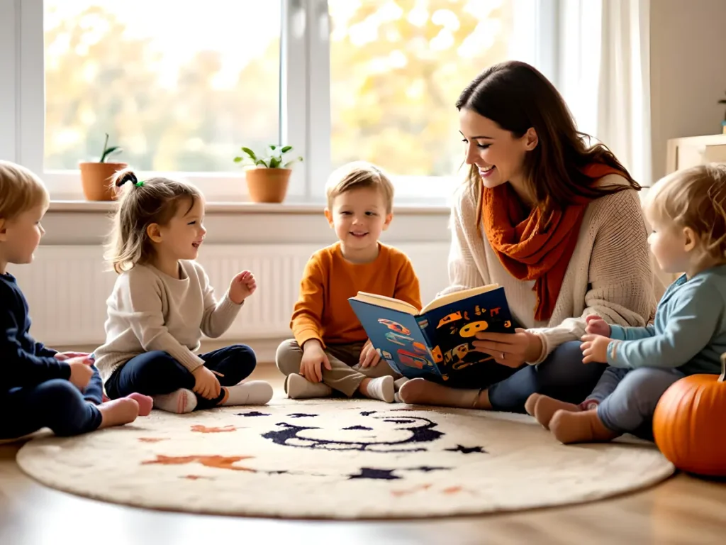 Halloween Fancy Dress Party – Spooktacular Fun at Rowans Day Nursery 2 Gentle Halloween storytelling for nursery-aged children supporting EYFS learning at Rowans Day Nursery.